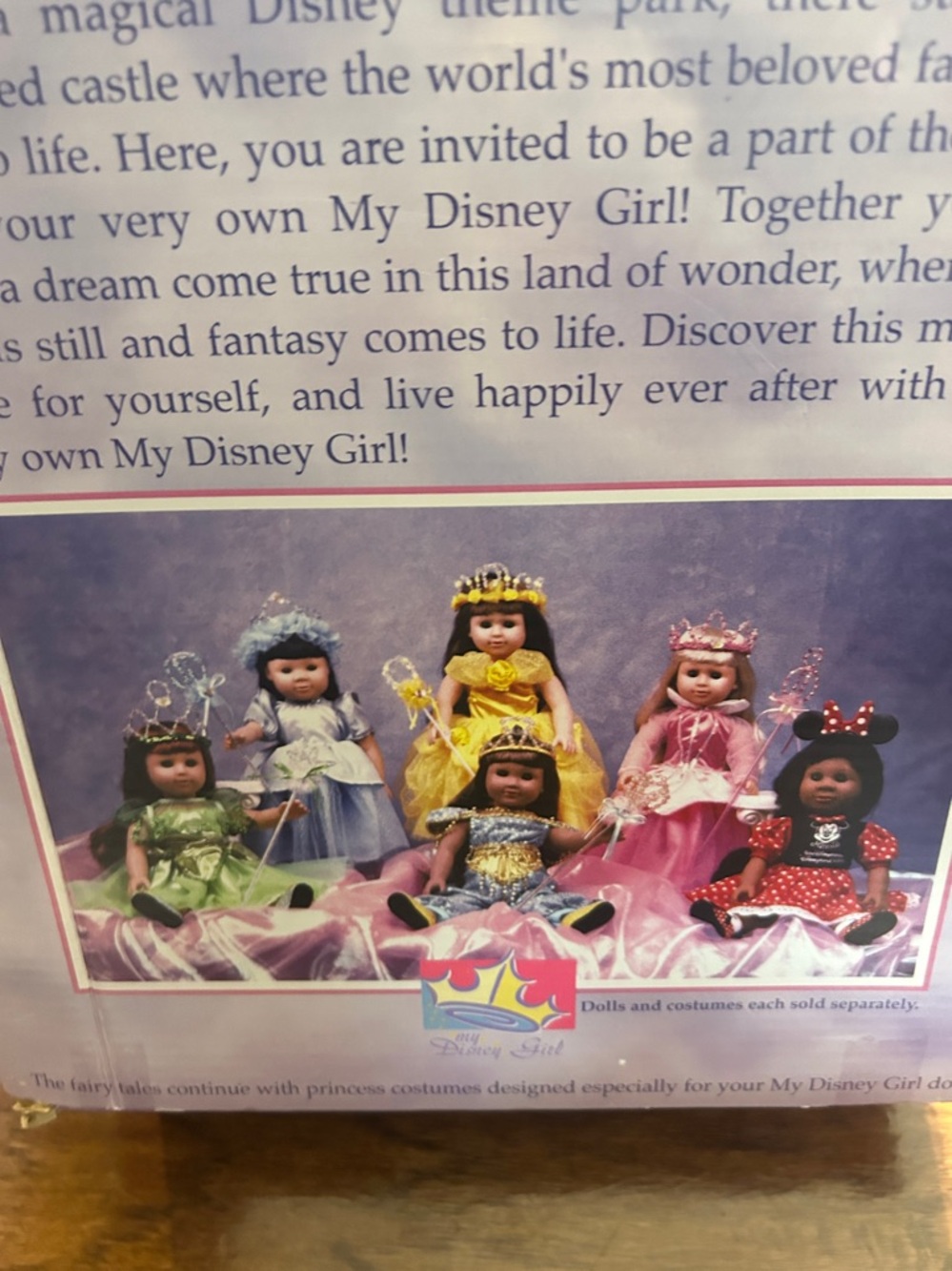 MY DISNEY GIRL DOLL "BLONDE", WALT DISNEY WORLD ORIGINAL AUTHENTIC, BRAND NEW! - Picture 11 of 15